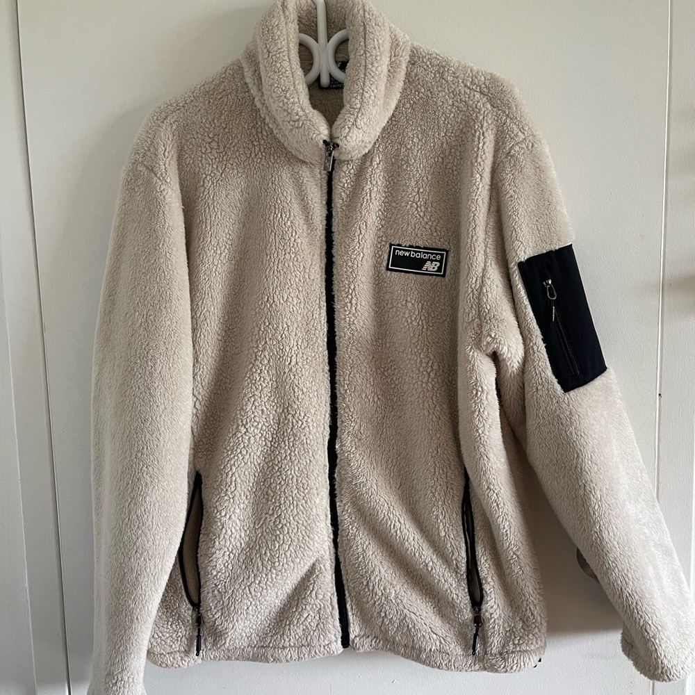 New Balance Cream Sherpa Jacket